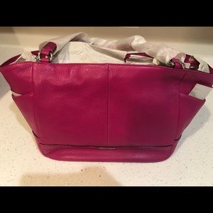 Brand New Magenta Coach Leather Purse